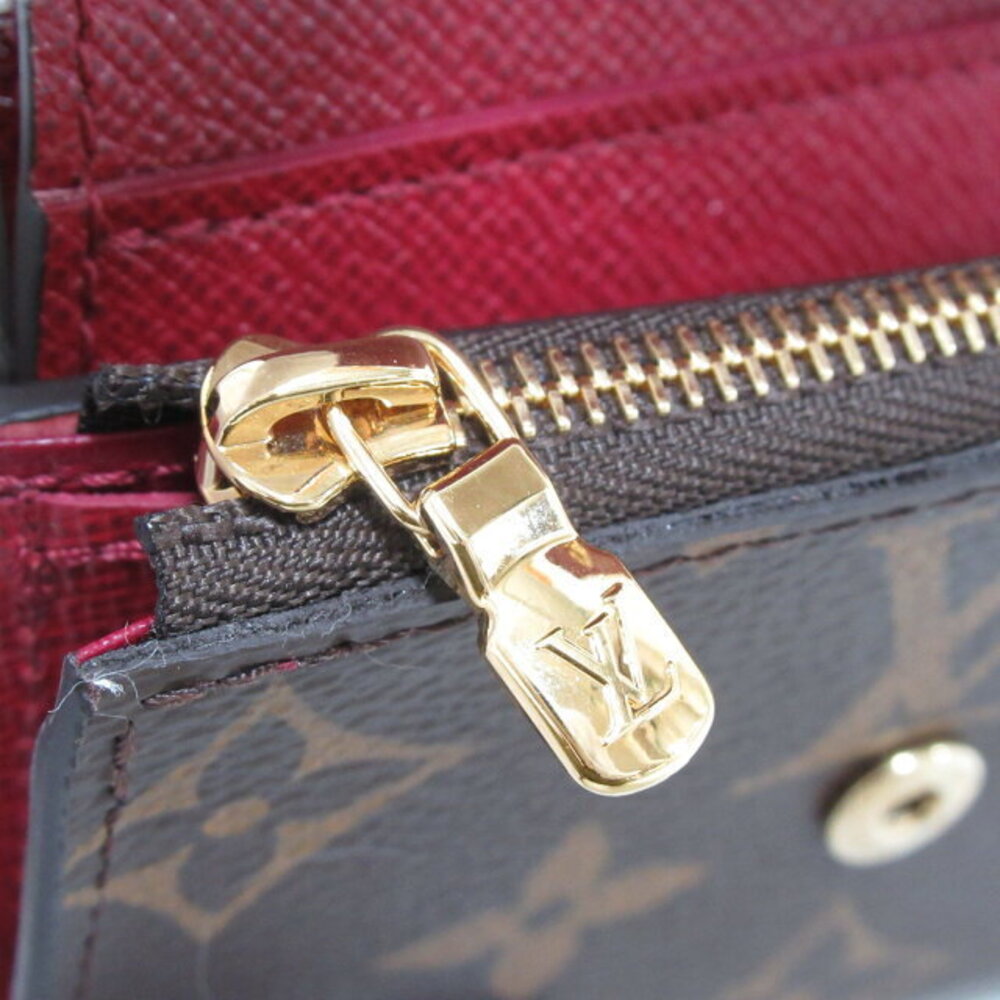 Louis Vuitton Zoe Portefeuille Wallet Tri fold Brown Purple Fuchsia Pink - Picture 9 of 10